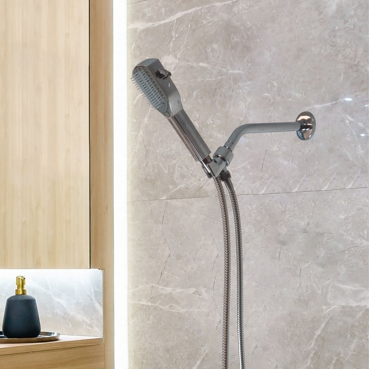 Detangler Comb Showerhead Shower Essentials Kit