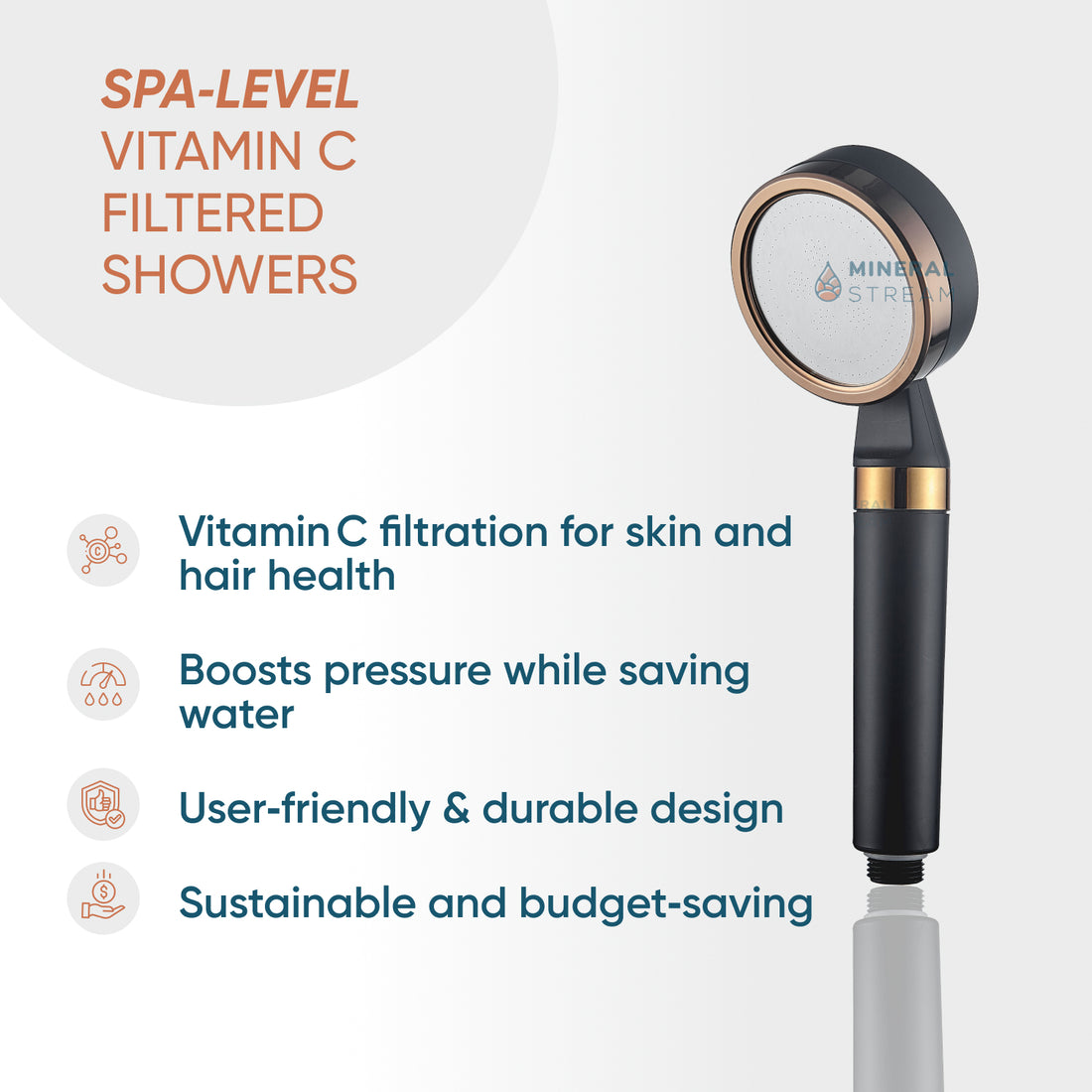 MineralStream™ BLACK - Vitamin C Shower Essentials Kit